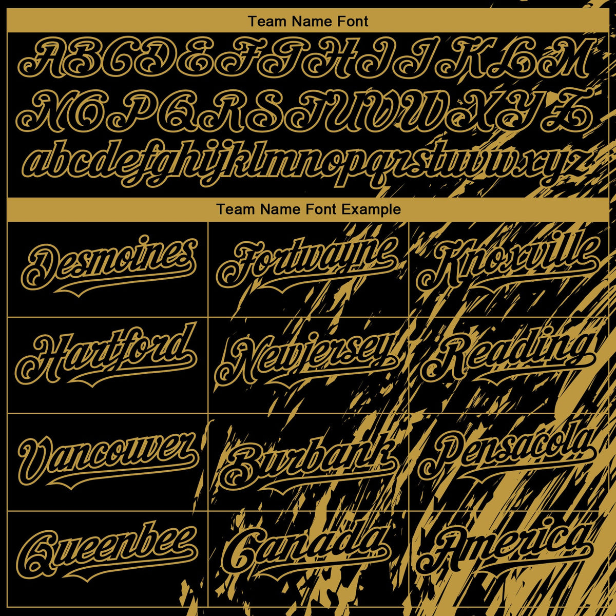 Custom Black Old Gold Paint Stroke Grunge Streak Authentic Baseball Jersey