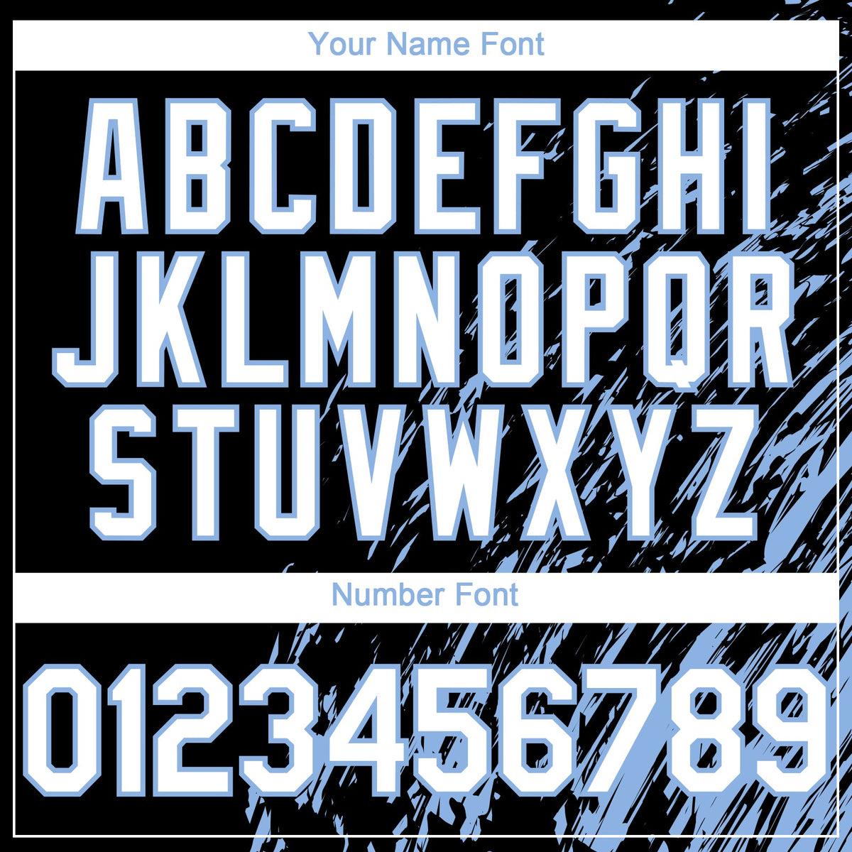 Custom Black White-Light Blue Paint Stroke Grunge Streak Authentic Baseball Jersey