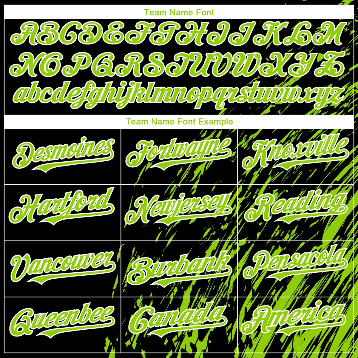 Custom Black Neon Green-White Paint Stroke Grunge Streak Authentic Baseball Jersey