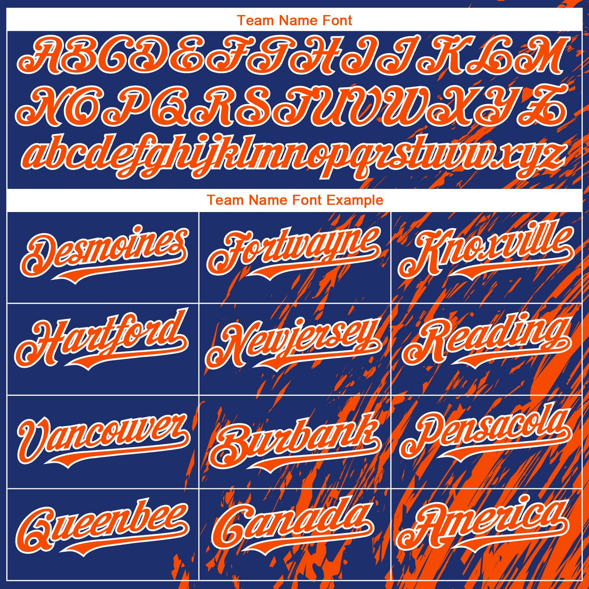 Custom Royal Orange-White Paint Stroke Grunge Streak Authentic Baseball Jersey