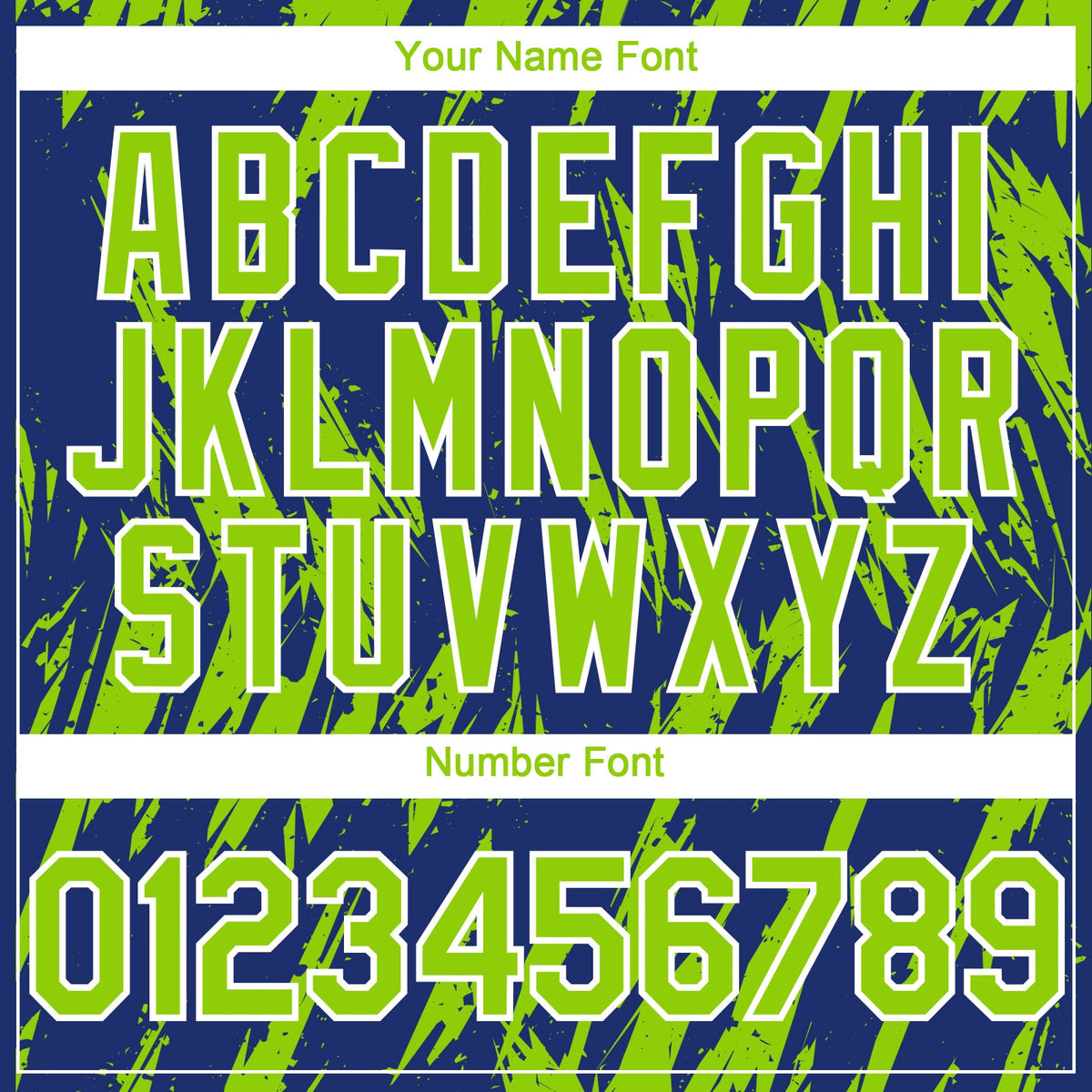 Custom Royal Neon Green-White Splatter Torn Sharp Brush Stroke Authentic Baseball Jersey