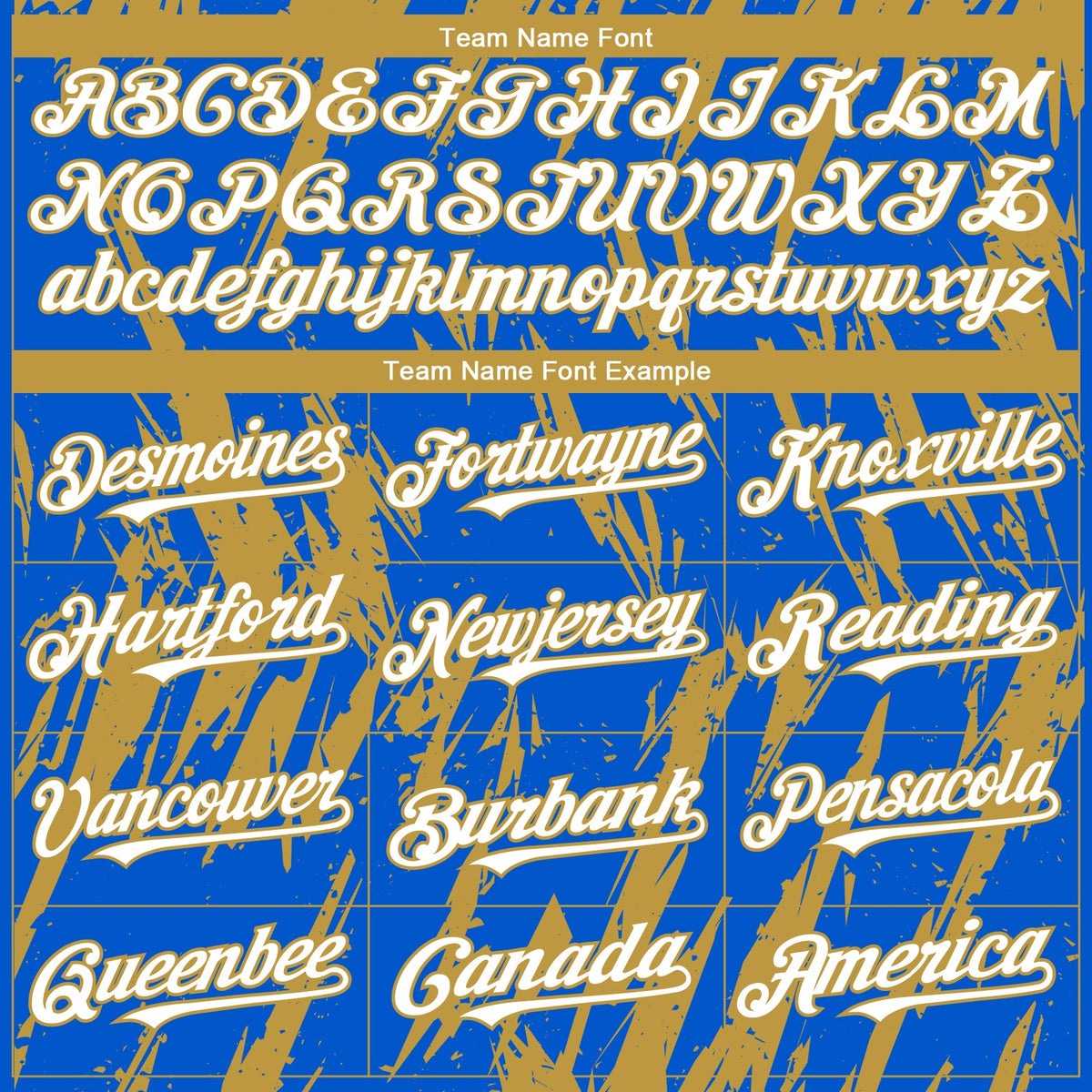 Custom Thunder Blue White-Old Gold Splatter Torn Sharp Brush Stroke Authentic Baseball Jersey