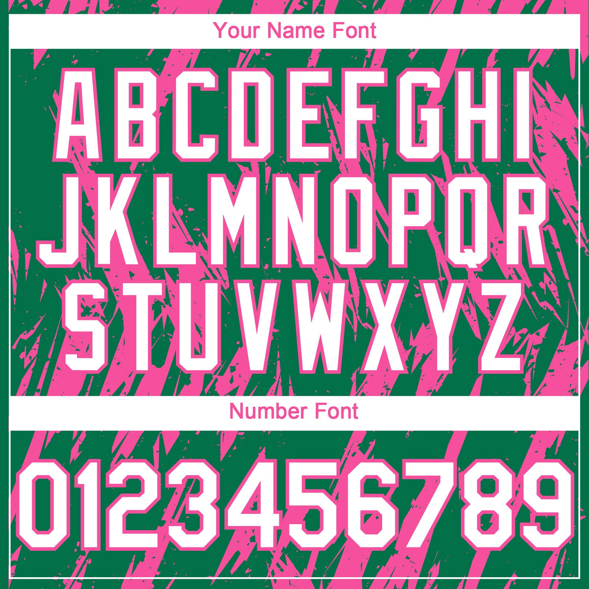 Custom Kelly Green White-Pink Splatter Torn Sharp Brush Stroke Authentic Baseball Jersey