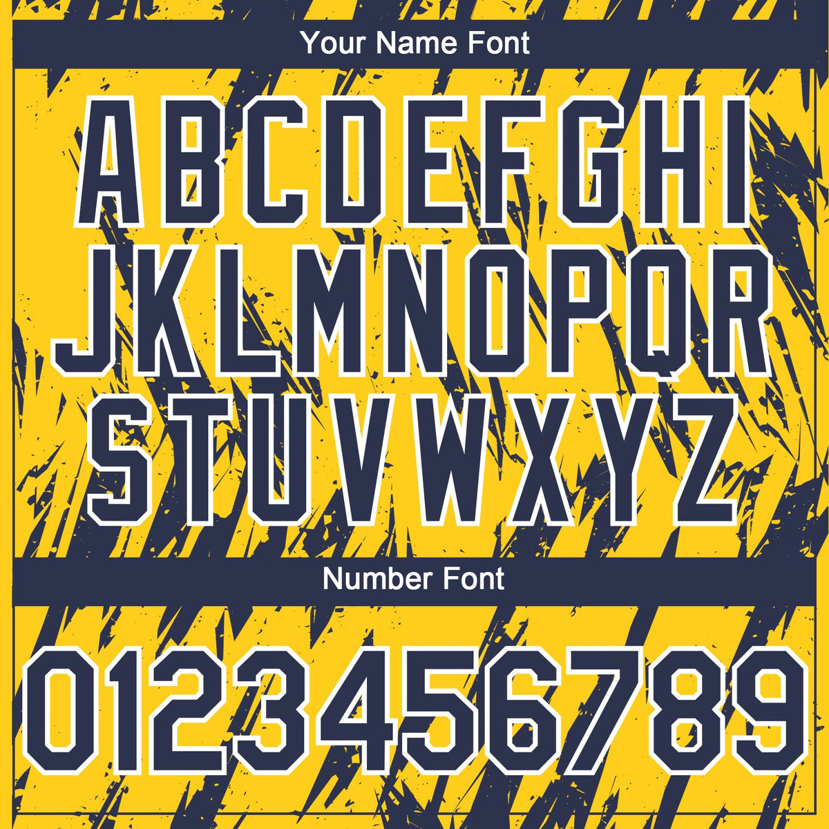 Custom Yellow Navy-White Splatter Torn Sharp Brush Stroke Authentic Baseball Jersey