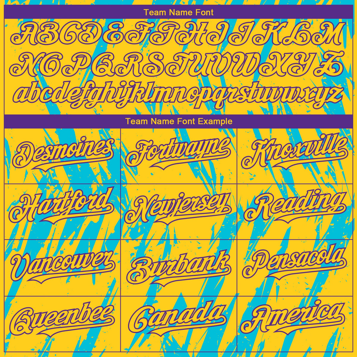 Custom Yellow Purple-Lakes Blue Splatter Torn Sharp Brush Stroke Authentic Baseball Jersey