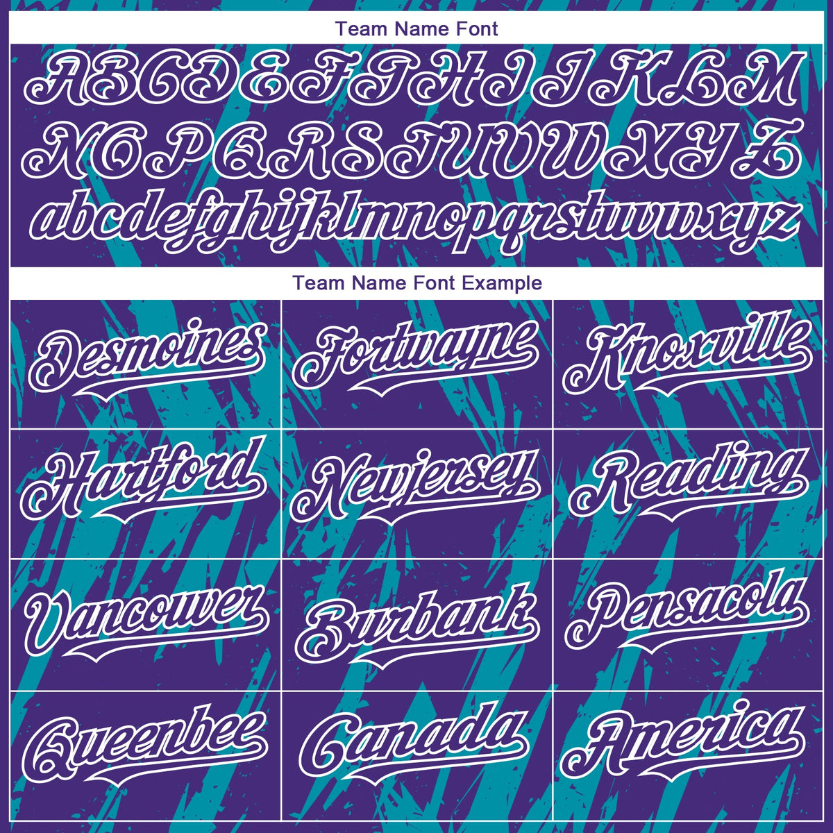 Custom Purple White-Teal Splatter Torn Sharp Brush Stroke Authentic Baseball Jersey