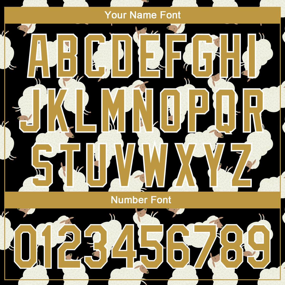 Custom Black Old Gold-White 3D Pattern Design Goat Authentic Baseball Jersey