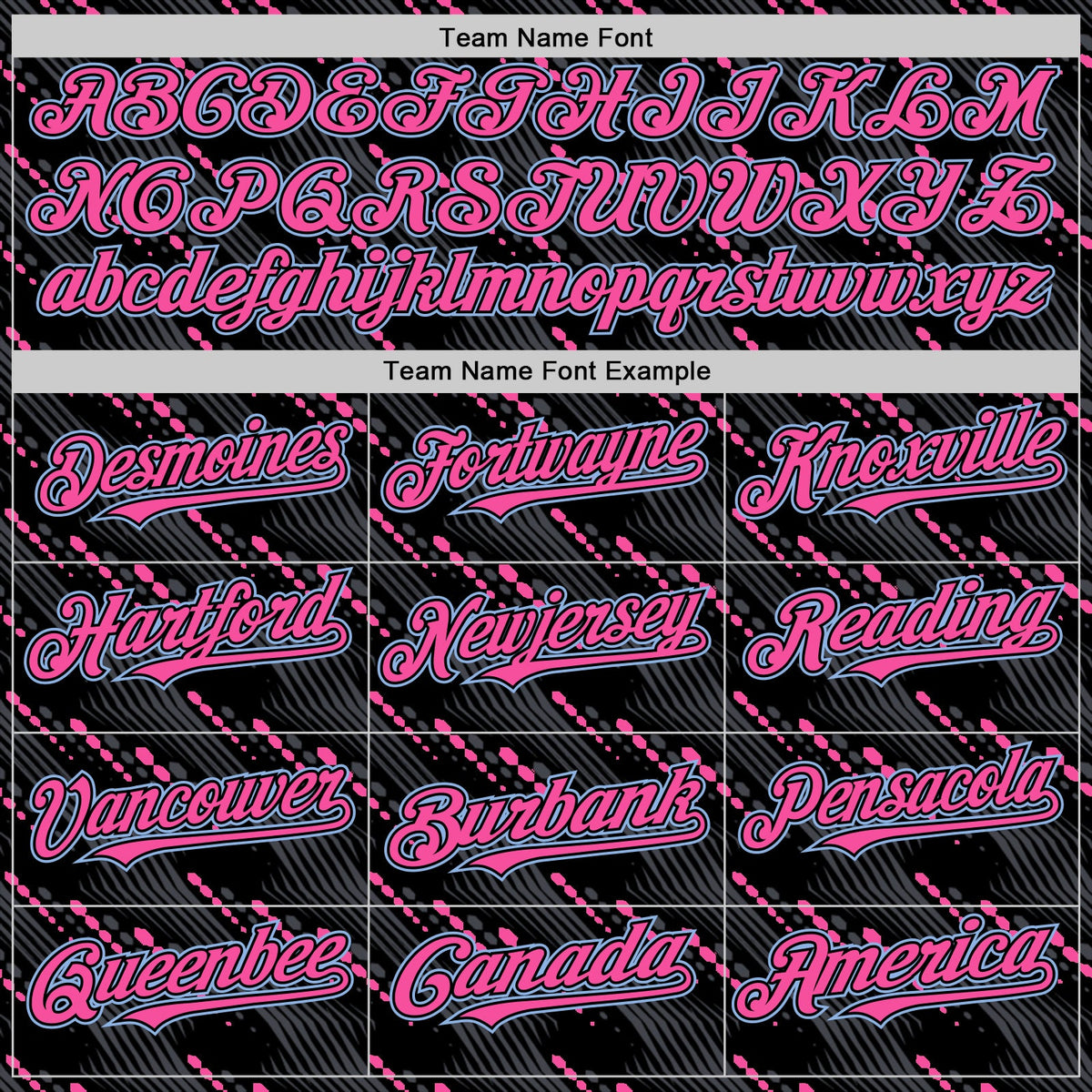 Custom Black Light Blue-Pink 3D Pattern Design Slant Lines Authentic Baseball Jersey