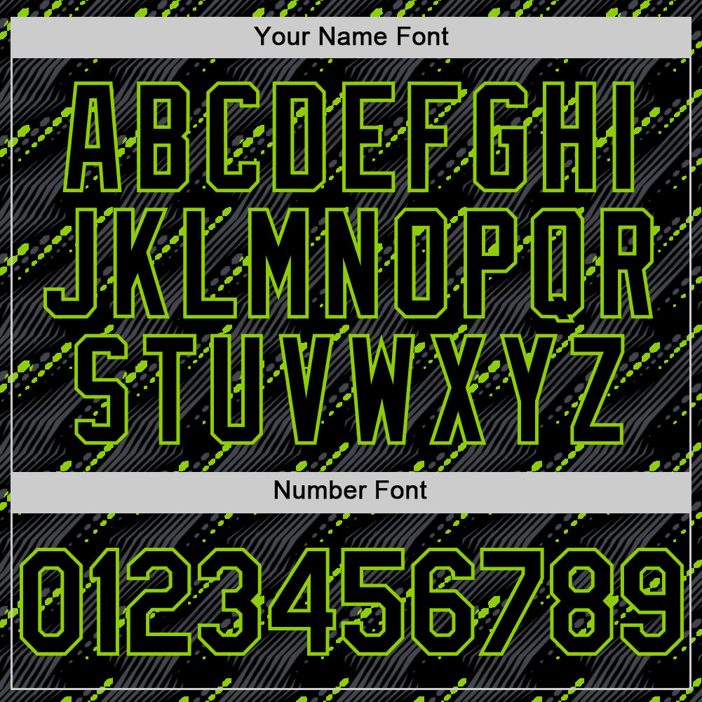 Custom Black Neon Green 3D Pattern Design Slant Lines Authentic Baseball Jersey