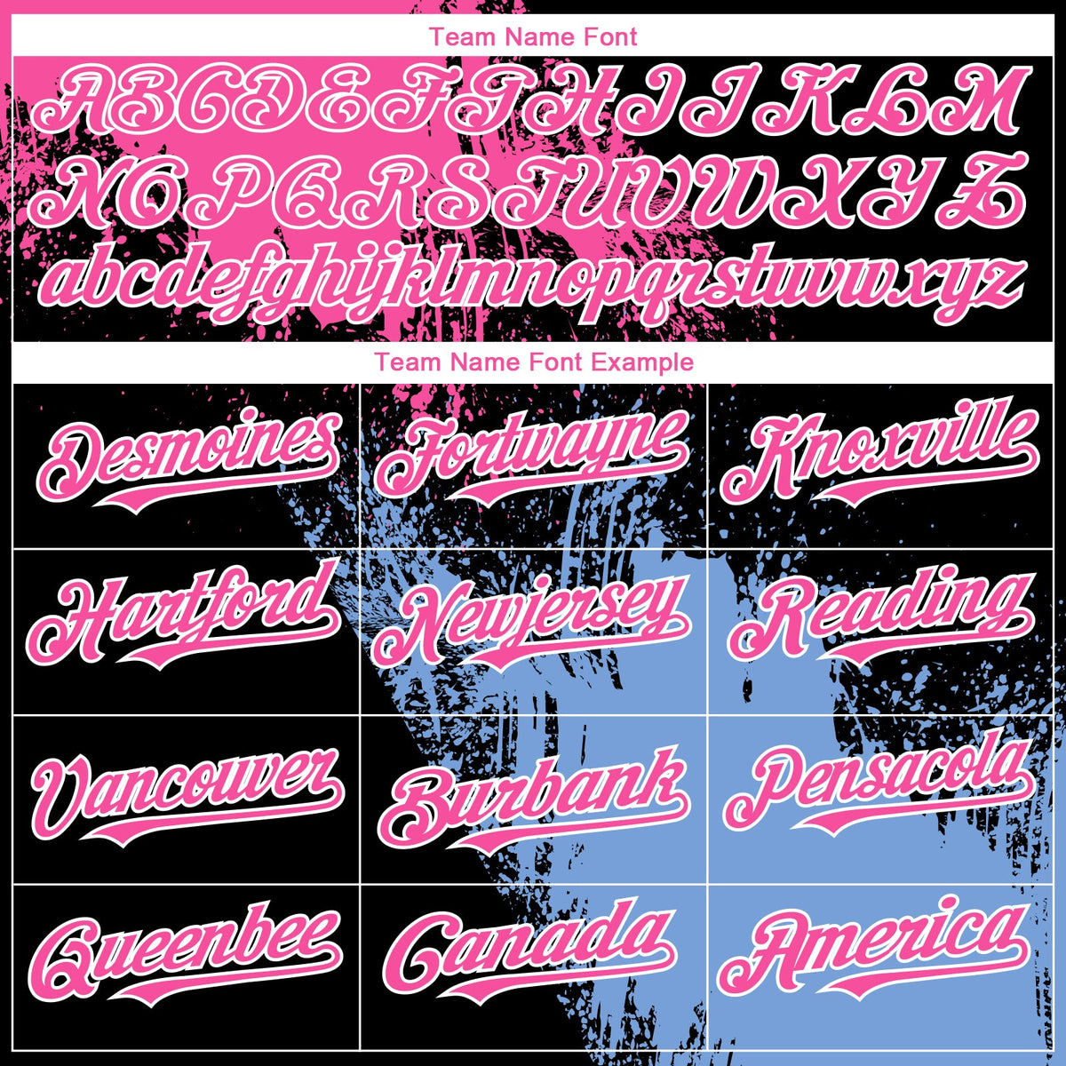 Custom Black Pink-Light Blue 3D Pattern Design Abstract Brush Stroke Authentic Baseball Jersey