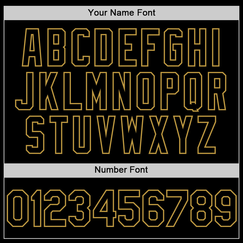 Custom Black Old Gold Line Authentic Baseball Jersey