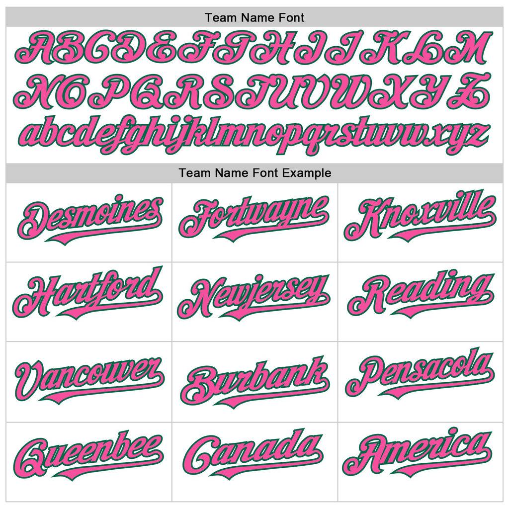 Custom White Kelly Green-Pink Line Authentic Baseball Jersey