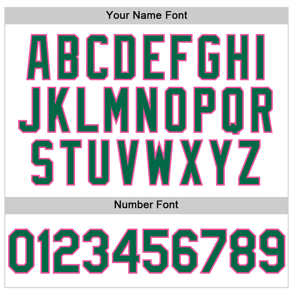 Custom White Kelly Green-Pink Line Authentic Baseball Jersey