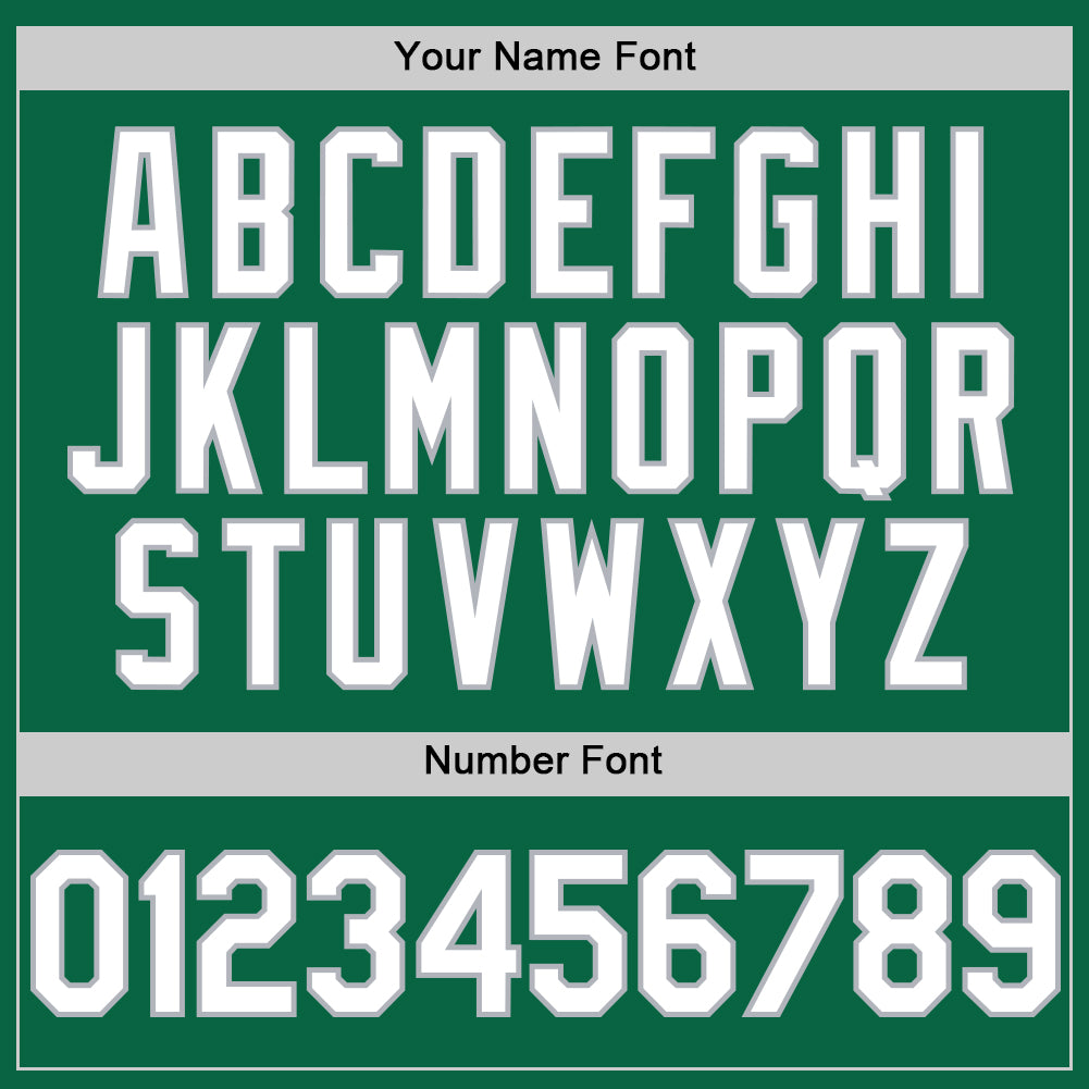 Custom Kelly Green White-Gray Line Authentic Baseball Jersey