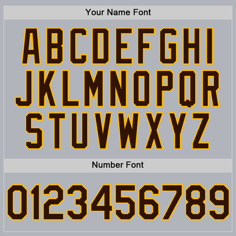 Custom Gray Brown-Gold Line Authentic Baseball Jersey