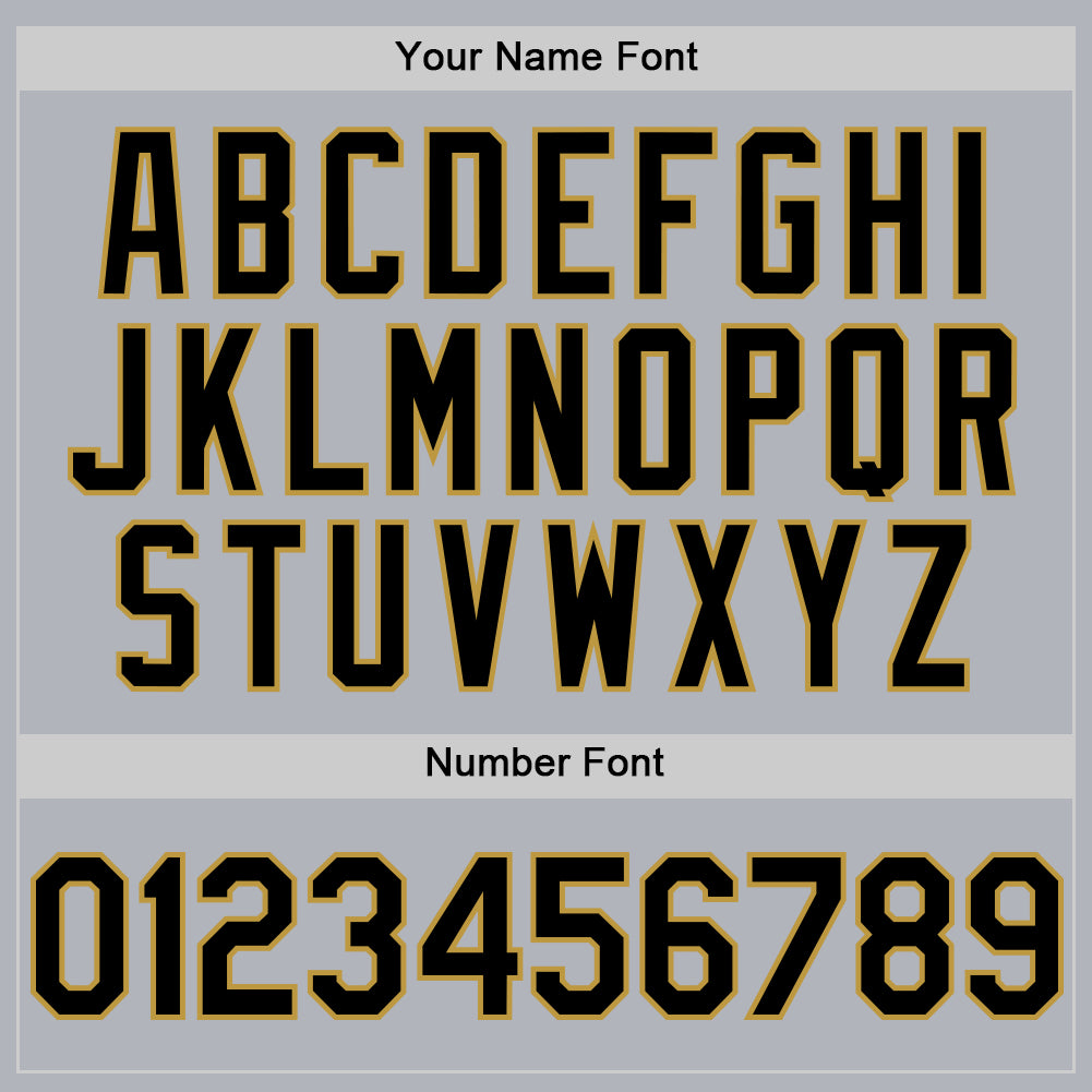 Custom Gray Black-Old Gold Line Authentic Baseball Jersey