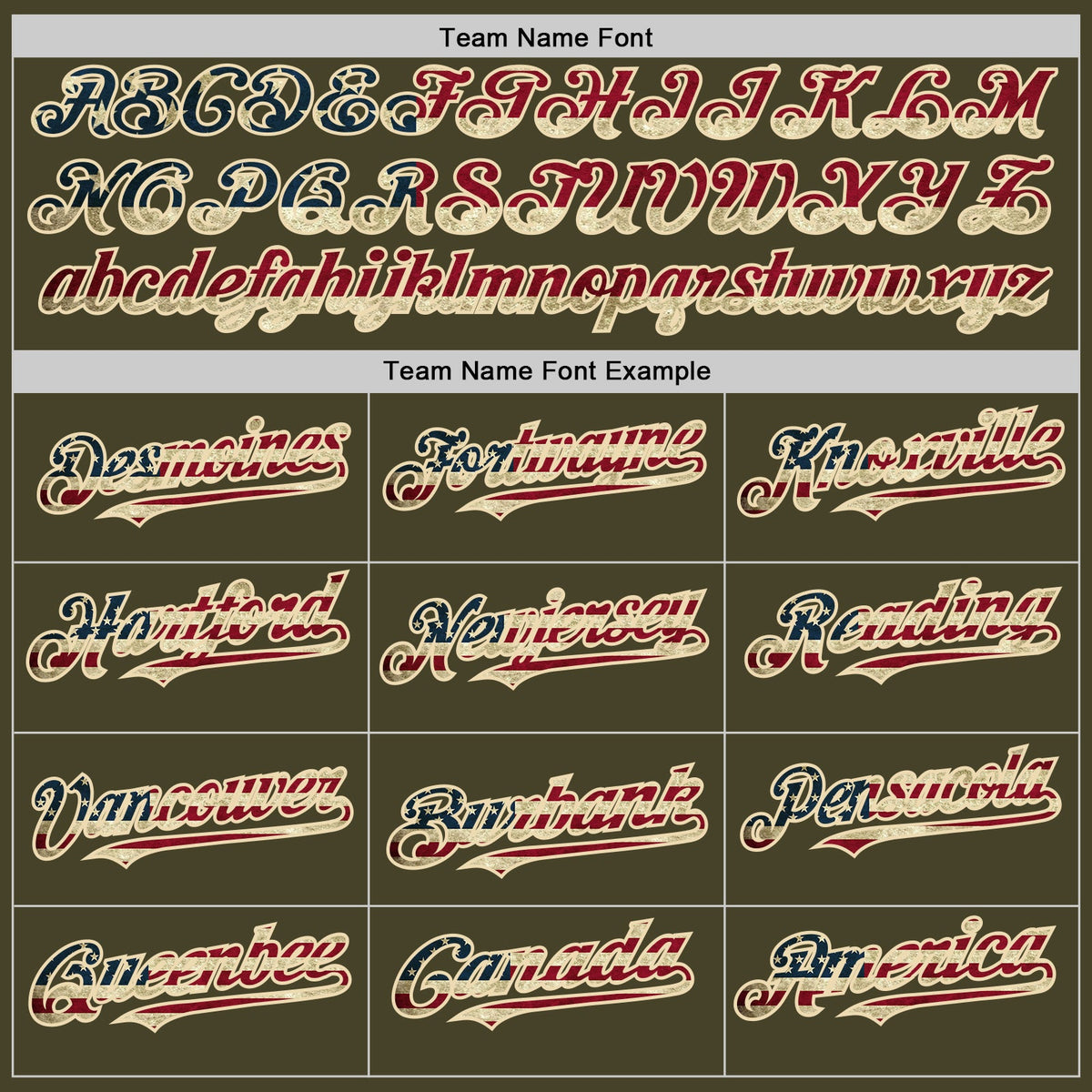 Custom Olive Vintage USA Flag Cream-Maroon Line Authentic Salute To Service Baseball Jersey