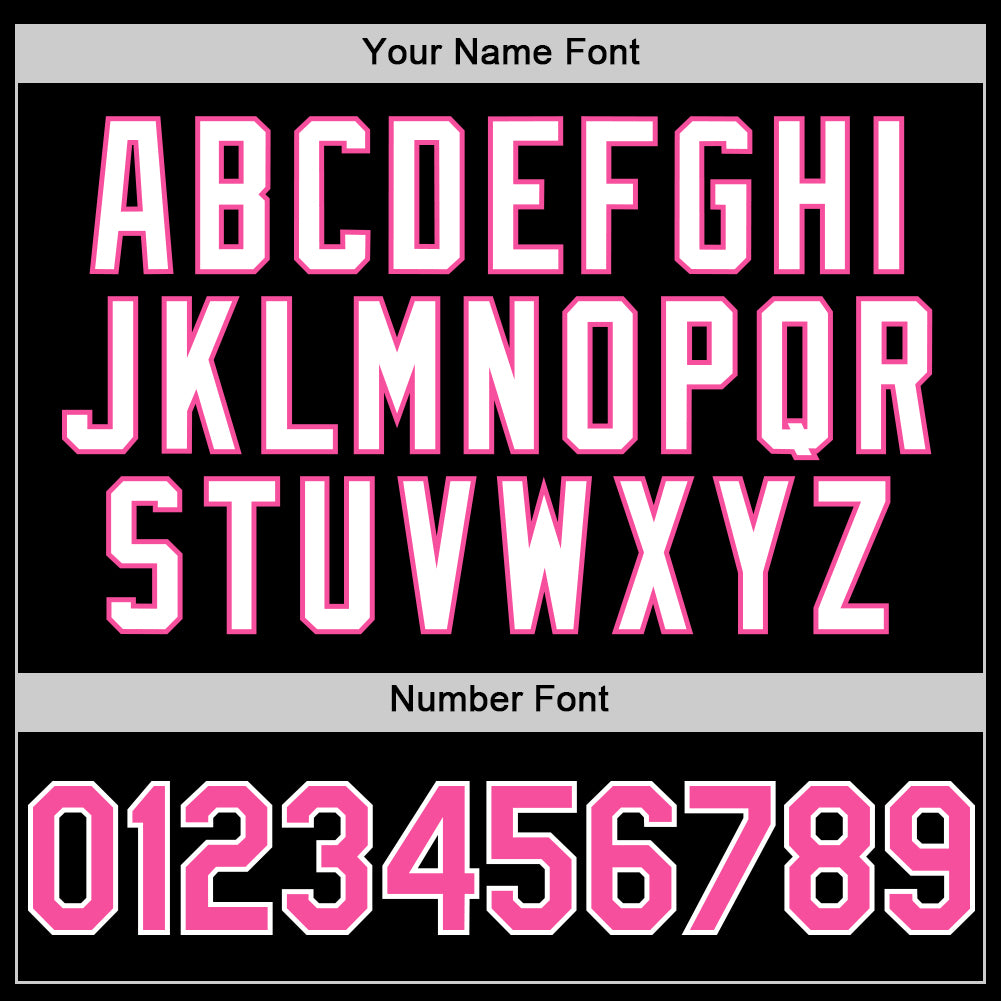Custom Black Pink-White 3D Pattern Design Gradient Style Twinkle Star Authentic Baseball Jersey