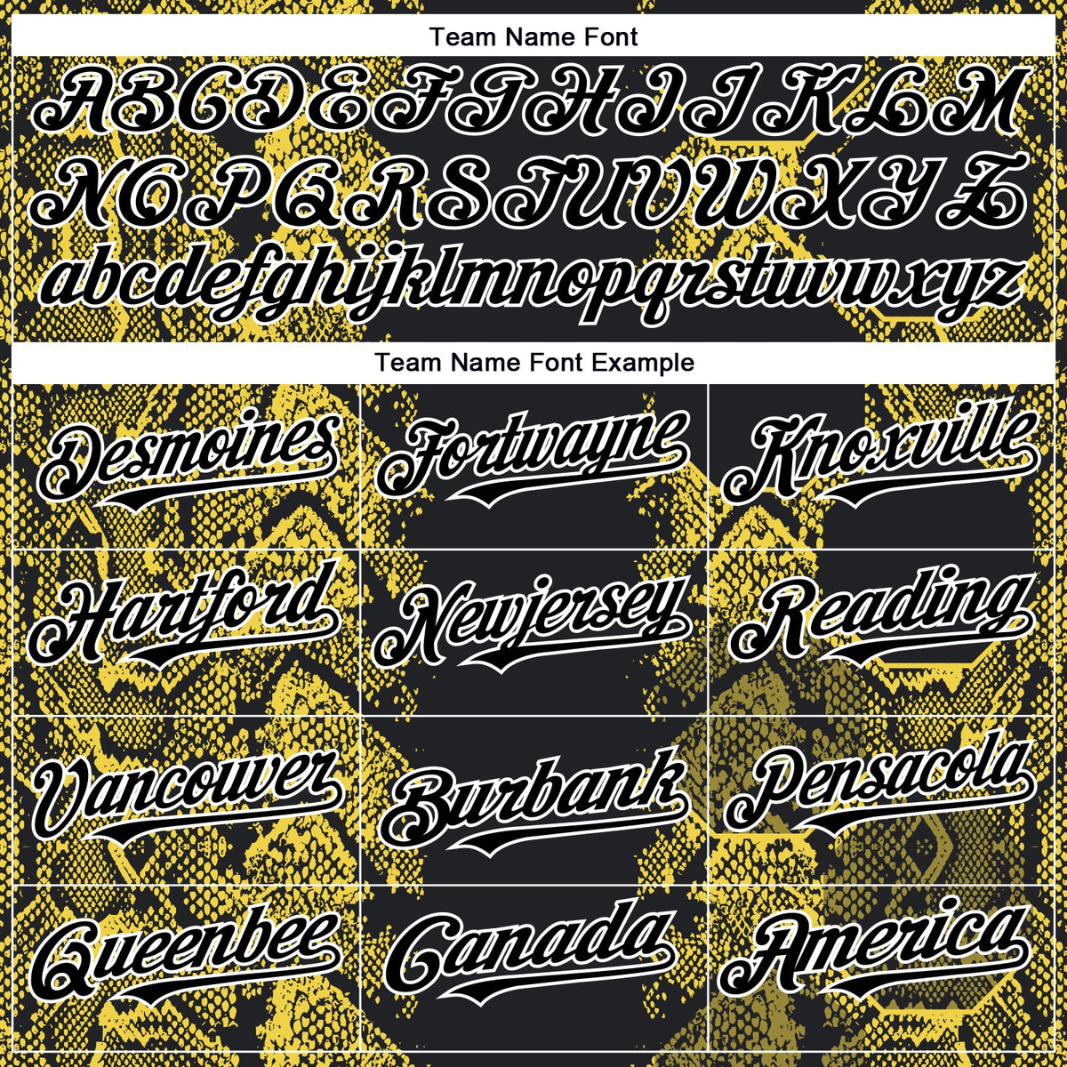 Custom Black Yellow-White 3D Pattern Design Animal Snake Authentic Baseball Jersey