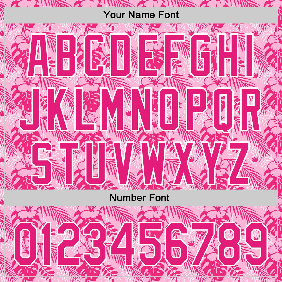Custom Hot Pink White 3D Tropical Hawaii Jungle Leaves And Flower Authentic Baseball Jersey