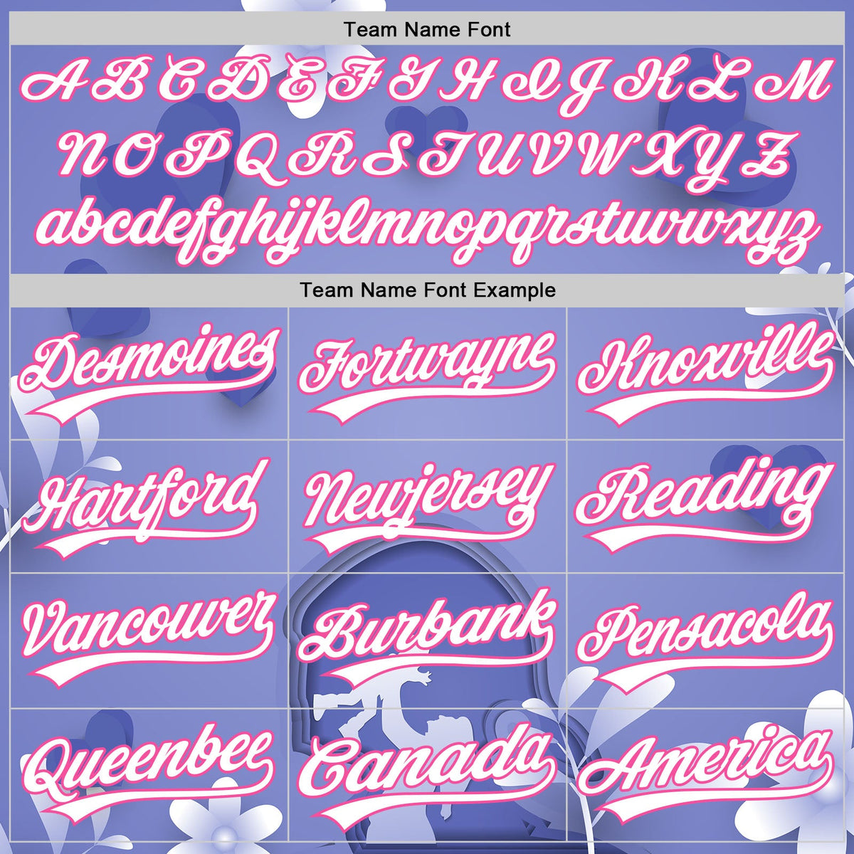 Custom Light Purple White-Pink 3D Pattern Design Mother's Day Family Love Authentic Baseball Jersey