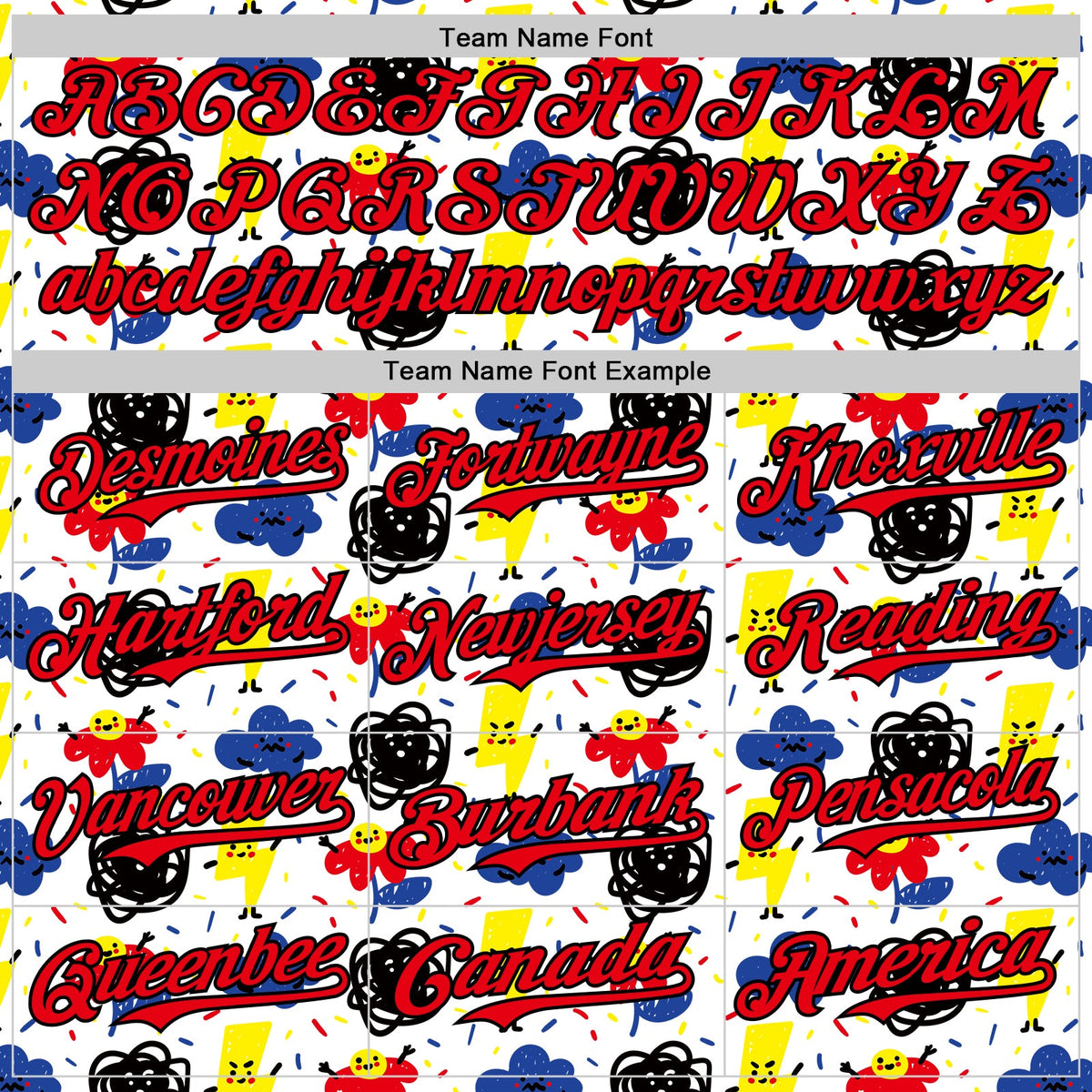 Custom White Fire Red-Black 3D Pattern Design Funny Cartoon Flower Cloud Lightning Authentic Baseball Jersey