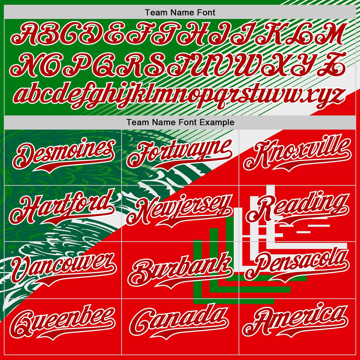 Custom Green Red-White 3D Mexico Authentic Baseball Jersey