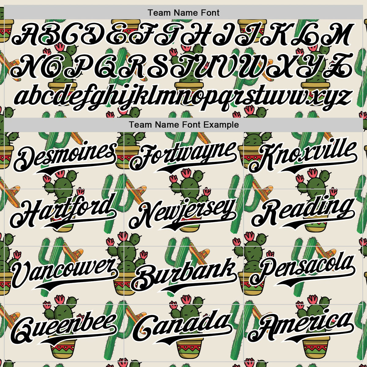 Custom Cream Black-White 3D Mexican Cactus Authentic Baseball Jersey