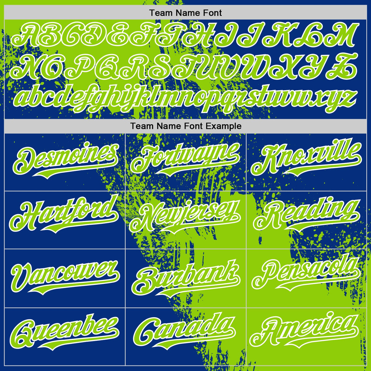 Custom Neon Green Royal-White 3D Pattern Design Abstract Brush Stroke Authentic Baseball Jersey
