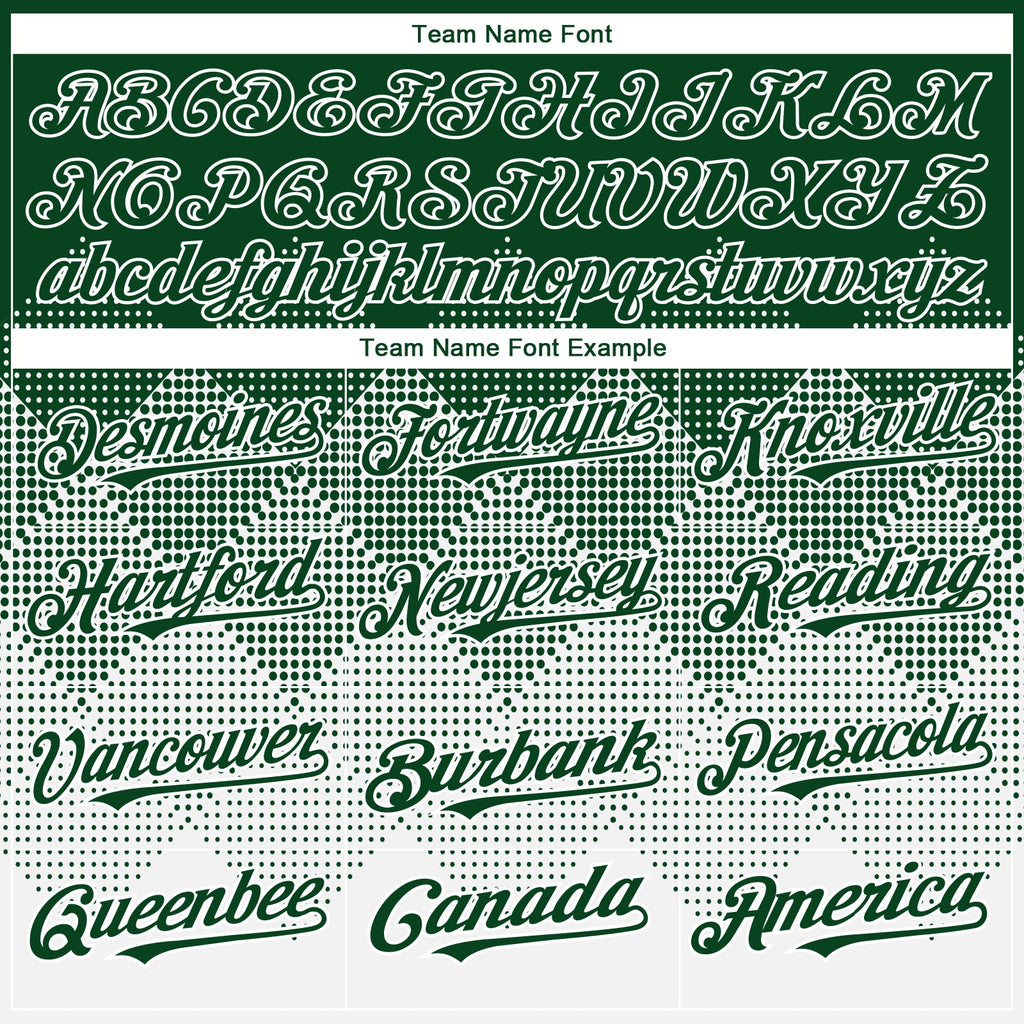 Custom Green White 3D Gradient Square Shape Authentic Baseball Jersey
