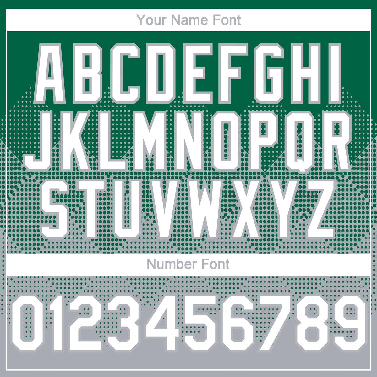 Custom Kelly Green White-Gray 3D Gradient Square Shape Authentic Baseball Jersey