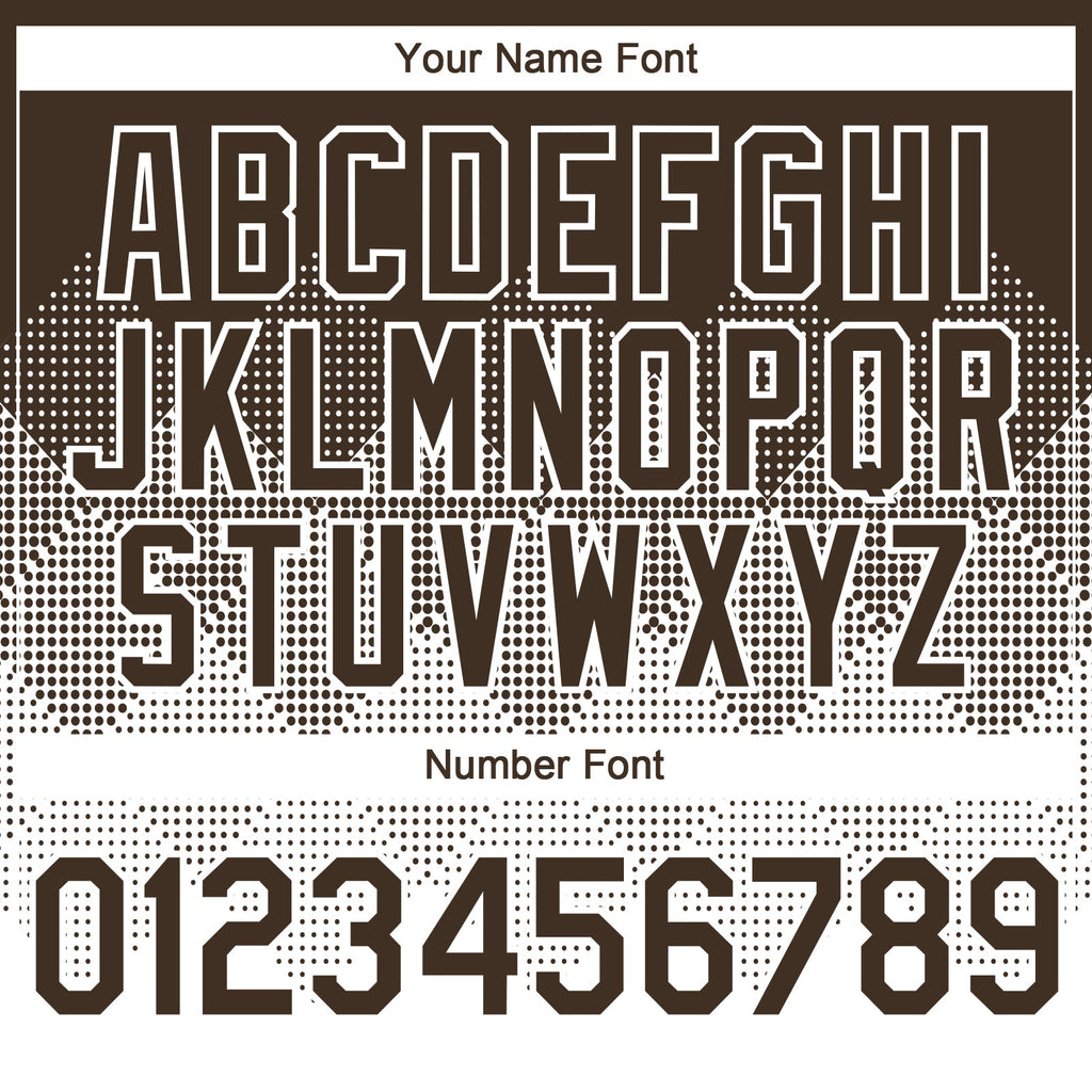 Custom Brown White 3D Gradient Square Shape Authentic Baseball Jersey