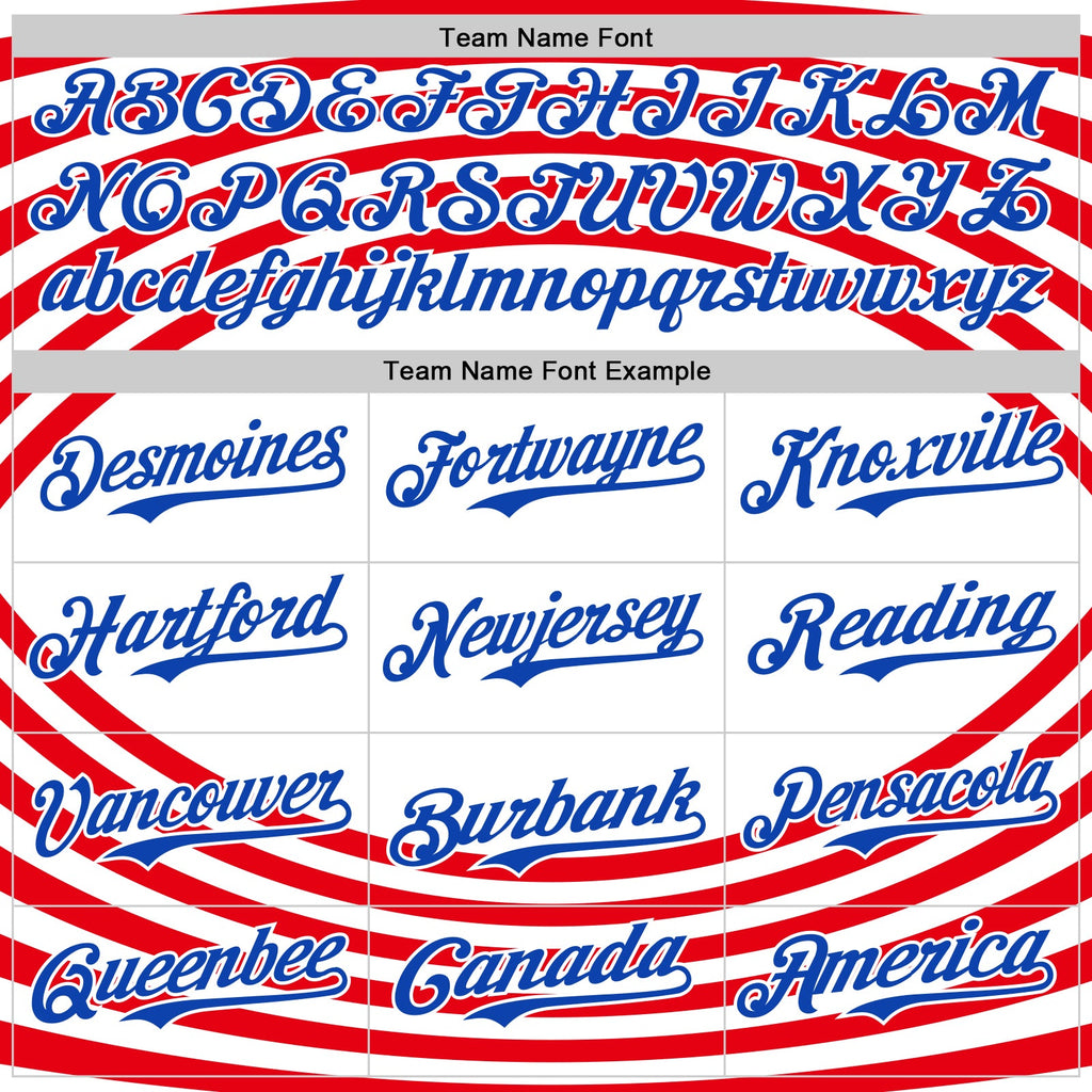 Custom White Thunder Blue-Red 3D Patriotic American Flag Authentic Baseball Jersey