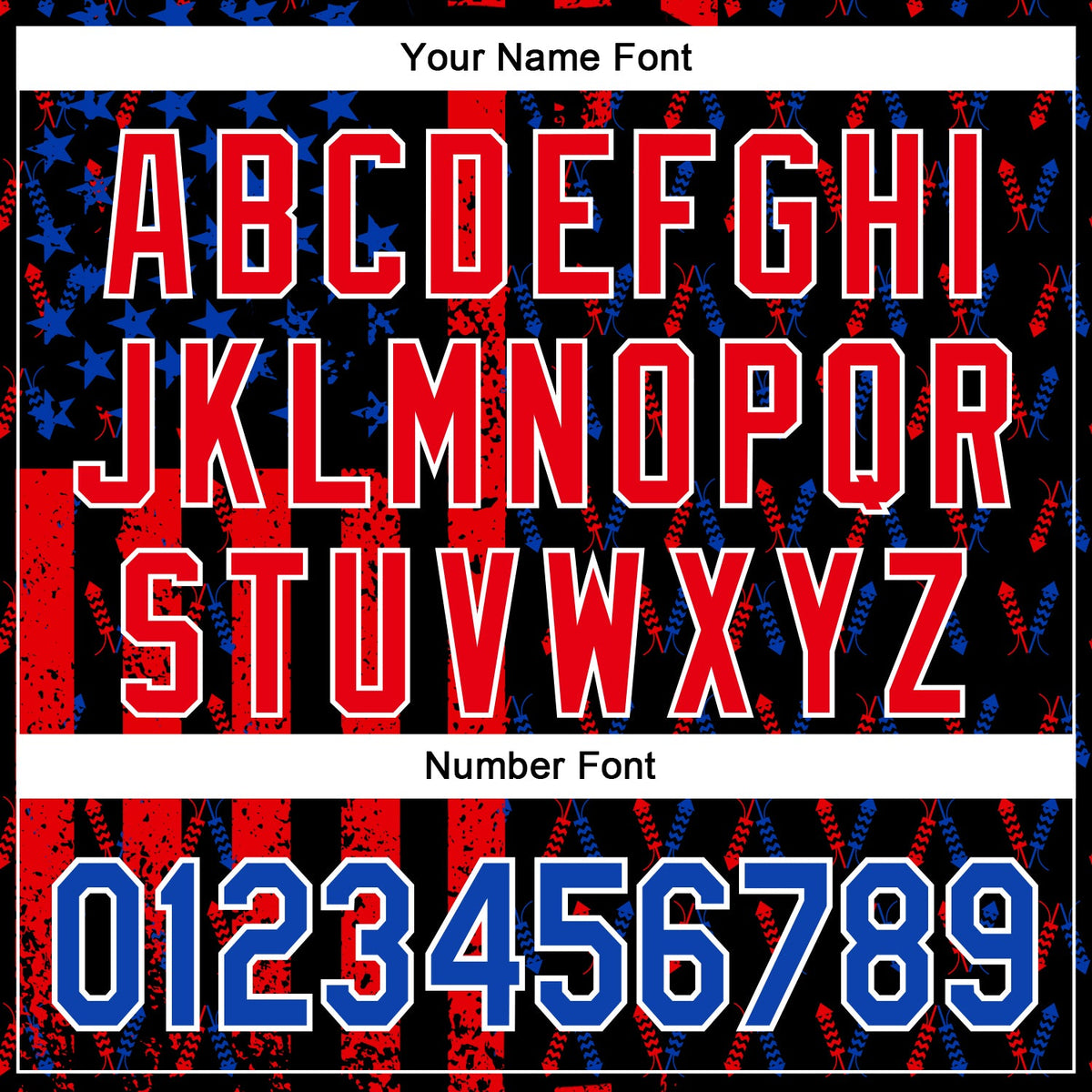 Custom Black Thunder Blue Fire Red-White 3D Patriotic American Flag Authentic Baseball Jersey