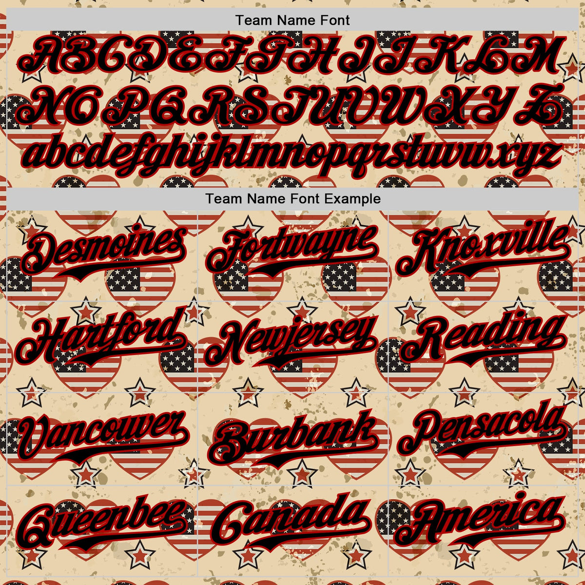 Custom City Cream Black-Red 3D Patriotic American Flag Authentic Baseball Jersey
