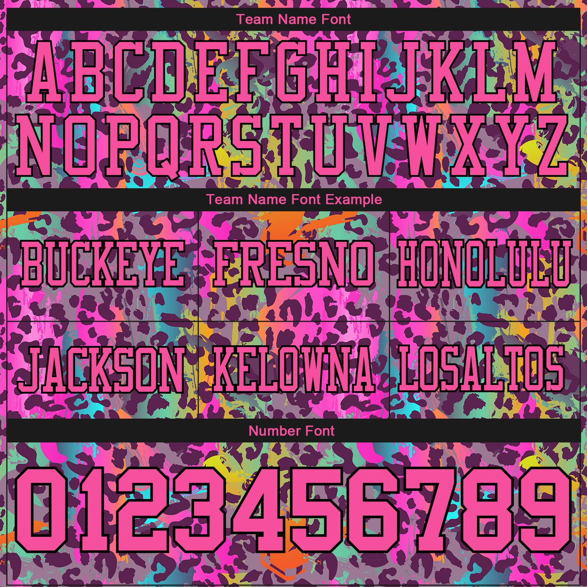 Custom Graffiti Pattern Pink-Black 3D Pattern Colorful Leopard Print Authentic Football Jersey