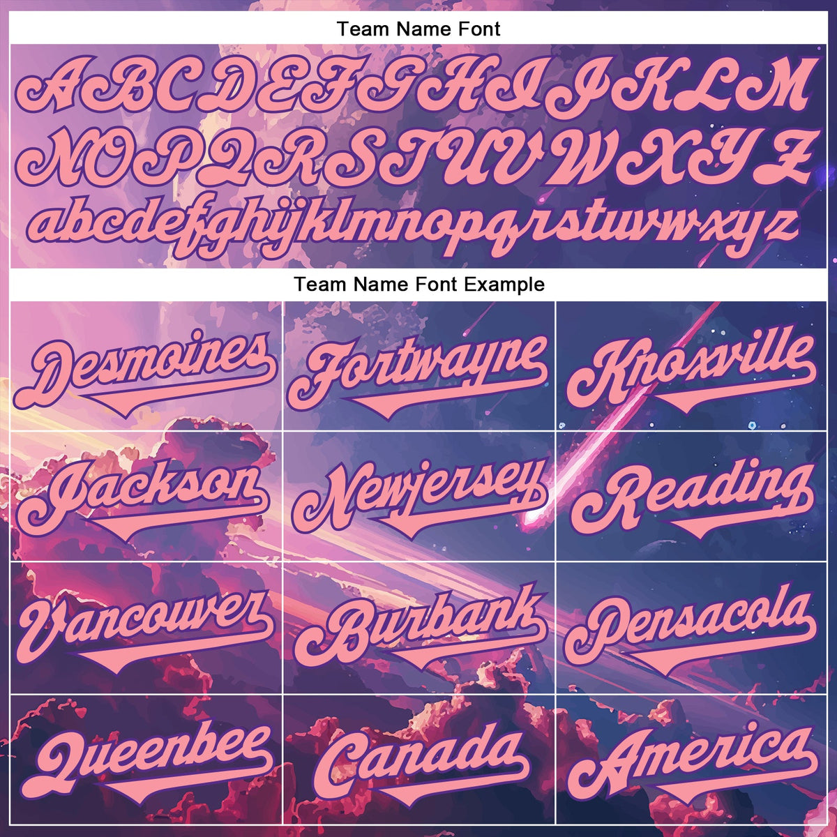 Custom Purple Medium Pink 3D Pattern Design Outer Space Authentic Baseball Jersey