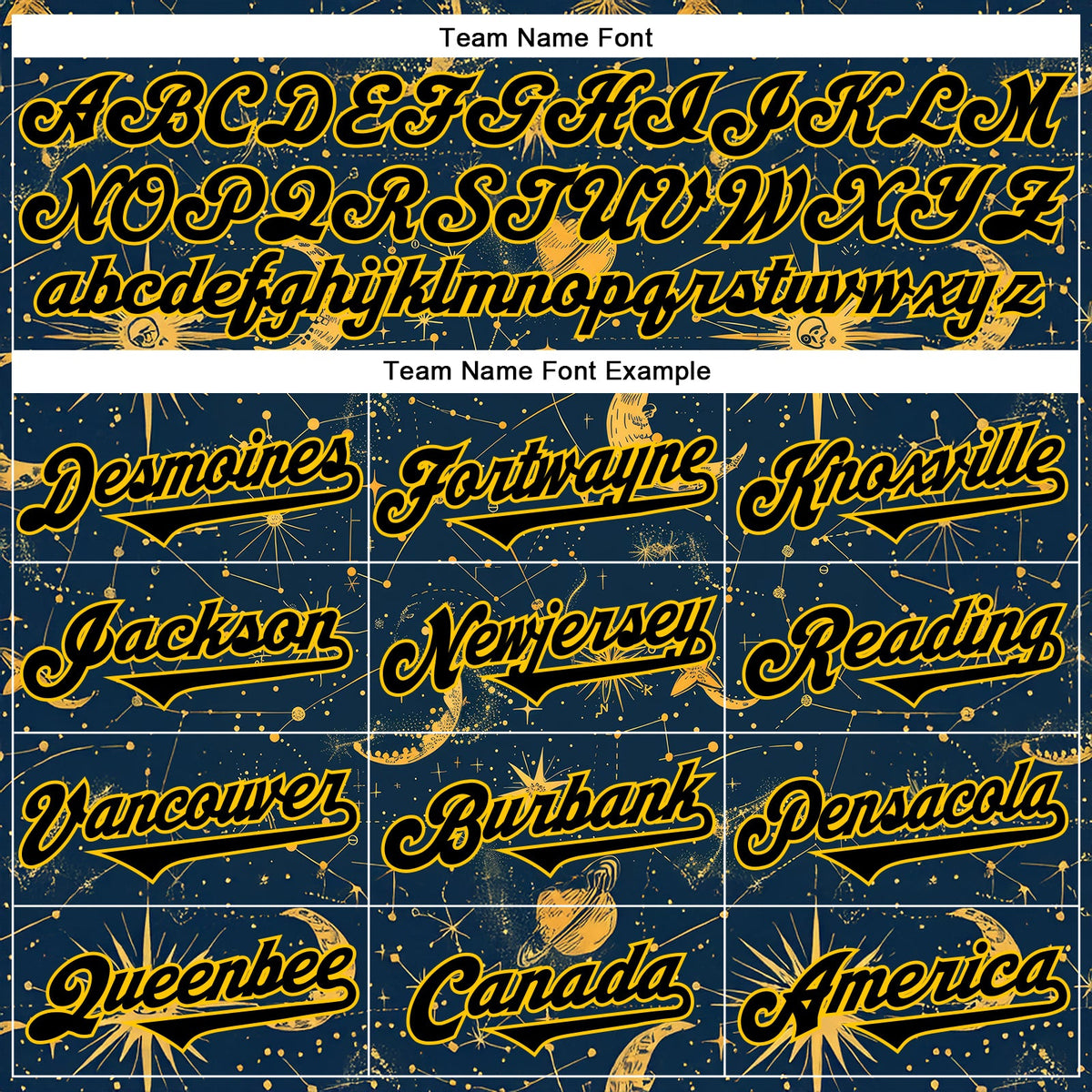 Custom Blue Black-Yellow 3D Pattern Design Outer Space Galaxy Solar Authentic Baseball Jersey