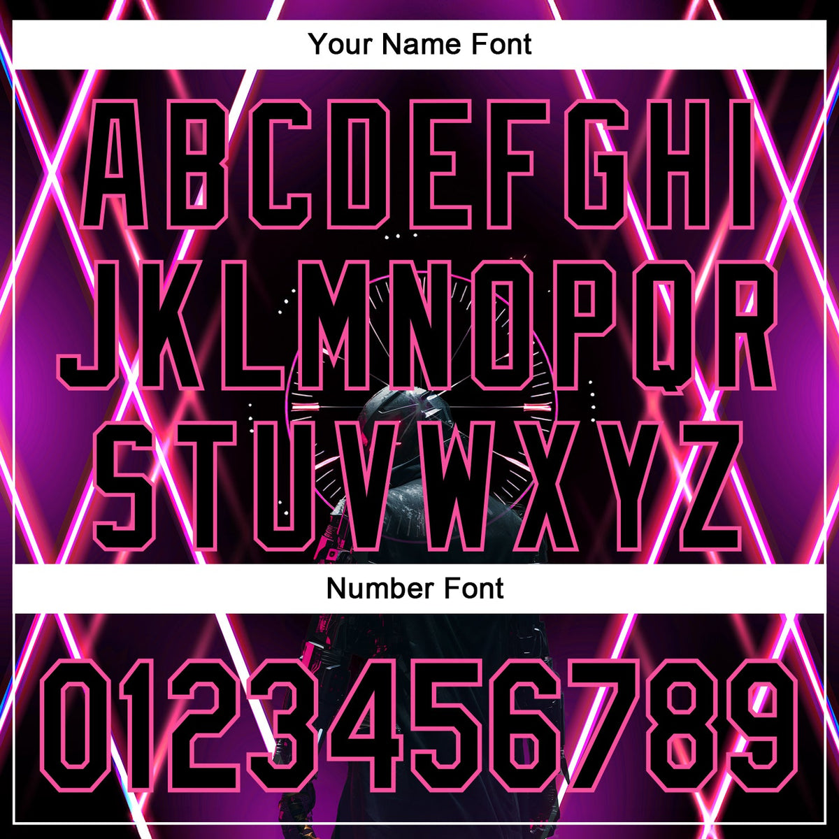 Custom Blue Black-Pink 3D Pattern Design Outer Space Light Swords Authentic Baseball Jersey