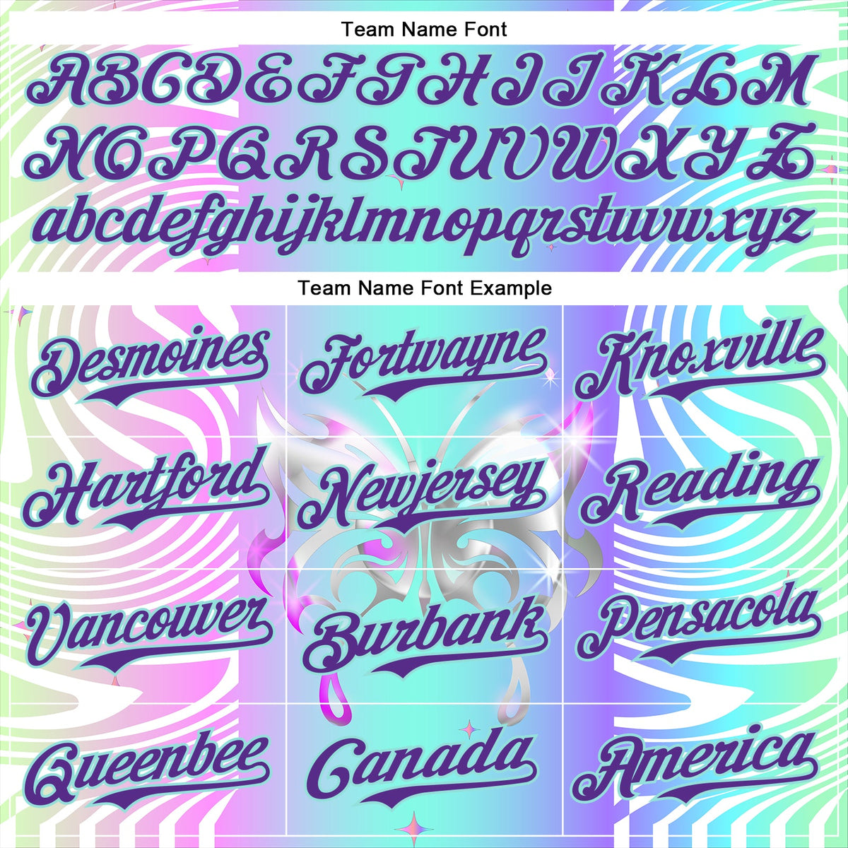 Custom Blue Purple-Ice Blue 3D Pattern Design Trippy Acid Butterfly Authentic Baseball Jersey