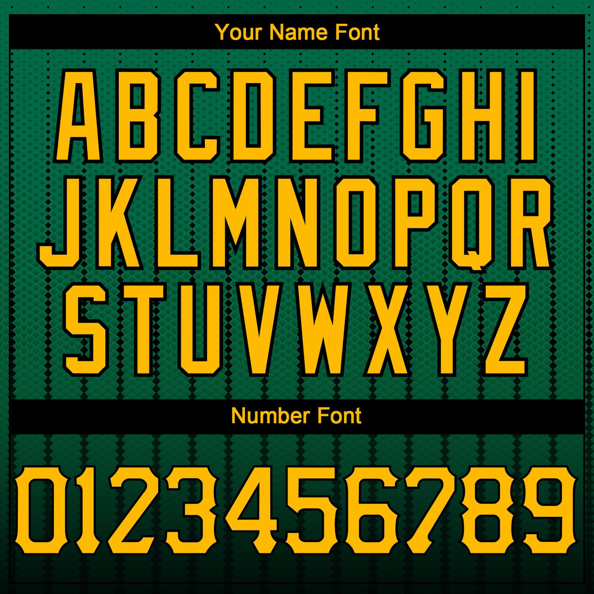 Custom Kelly Green Gold-Black 3D Pattern Design Gradient Geometric Shape Authentic Baseball Jersey