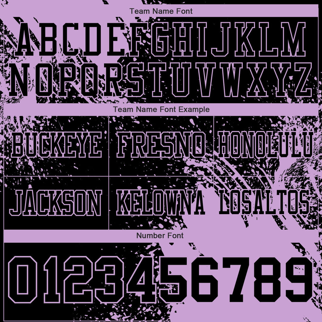 Custom Black Light Purple 3D Pattern Abstract Brush Stroke Authentic Football Jersey