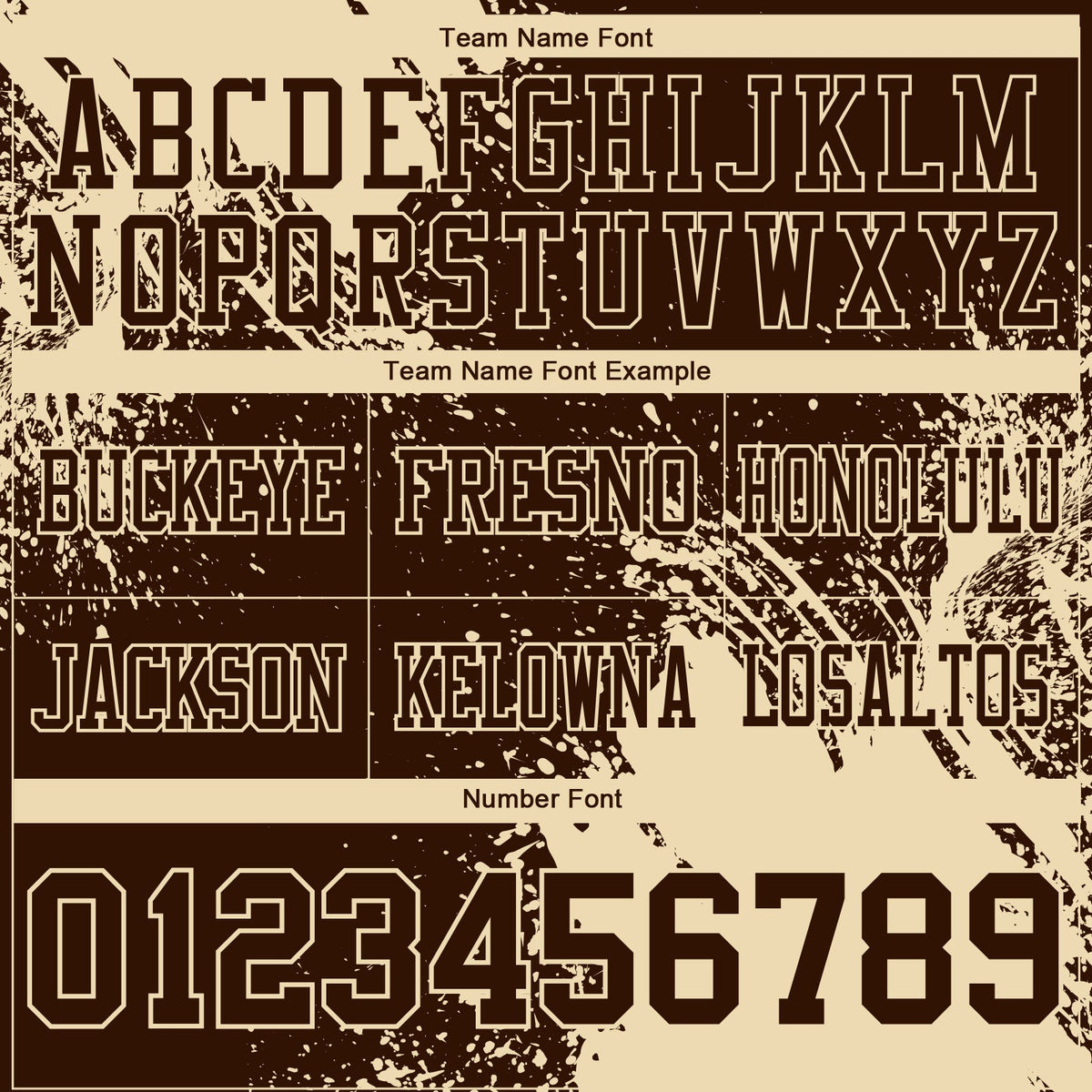 Custom Brown Cream 3D Pattern Abstract Brush Stroke Authentic Football Jersey