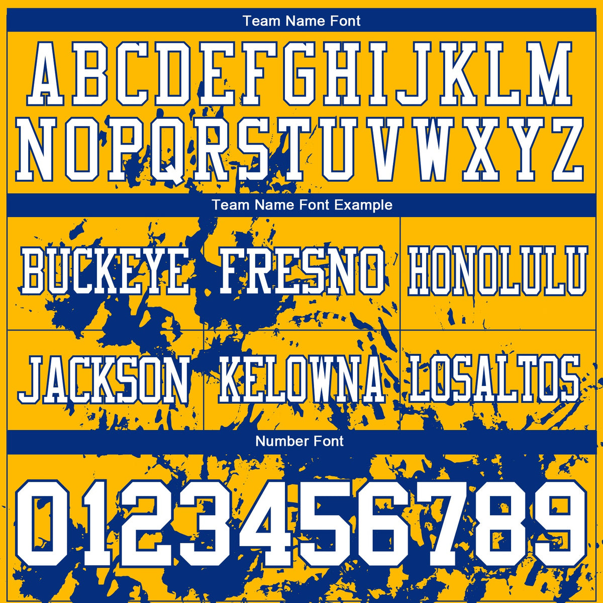 Custom Gold White-Royal 3D Pattern Splash Authentic Football Jersey