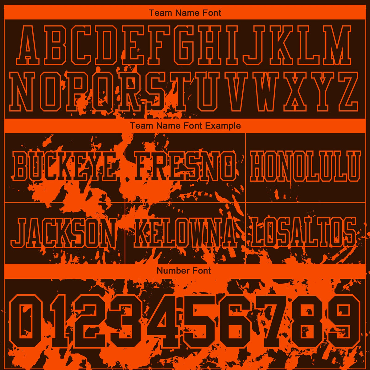 Custom Brown Orange 3D Pattern Splash Authentic Football Jersey