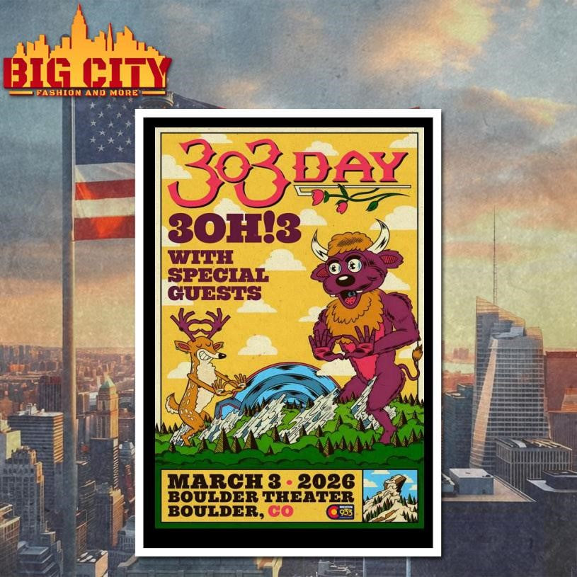 3OH3 Mar 3 2026 Boulder Theater In Boulder CO Poster shirt