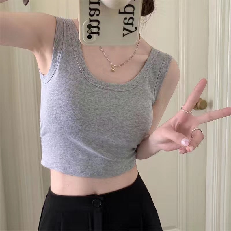 Padded Vest Women's Short Summer Navel Wrapped Chest 2025