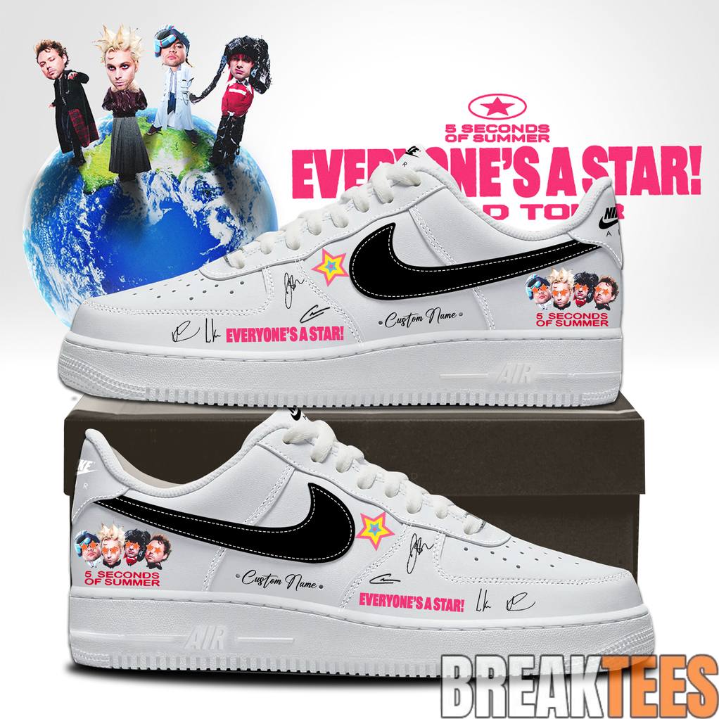 5 Seconds of Summer EVERYONES A STAR World Tour Custom Air Force 1