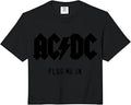 Official AC/DC Plug me in Logo Comfort Colors Crop Top