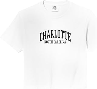Charlotte North CarolinaVintage Sports Retro OS1 Black Desig Comfort Colors Crop Top
